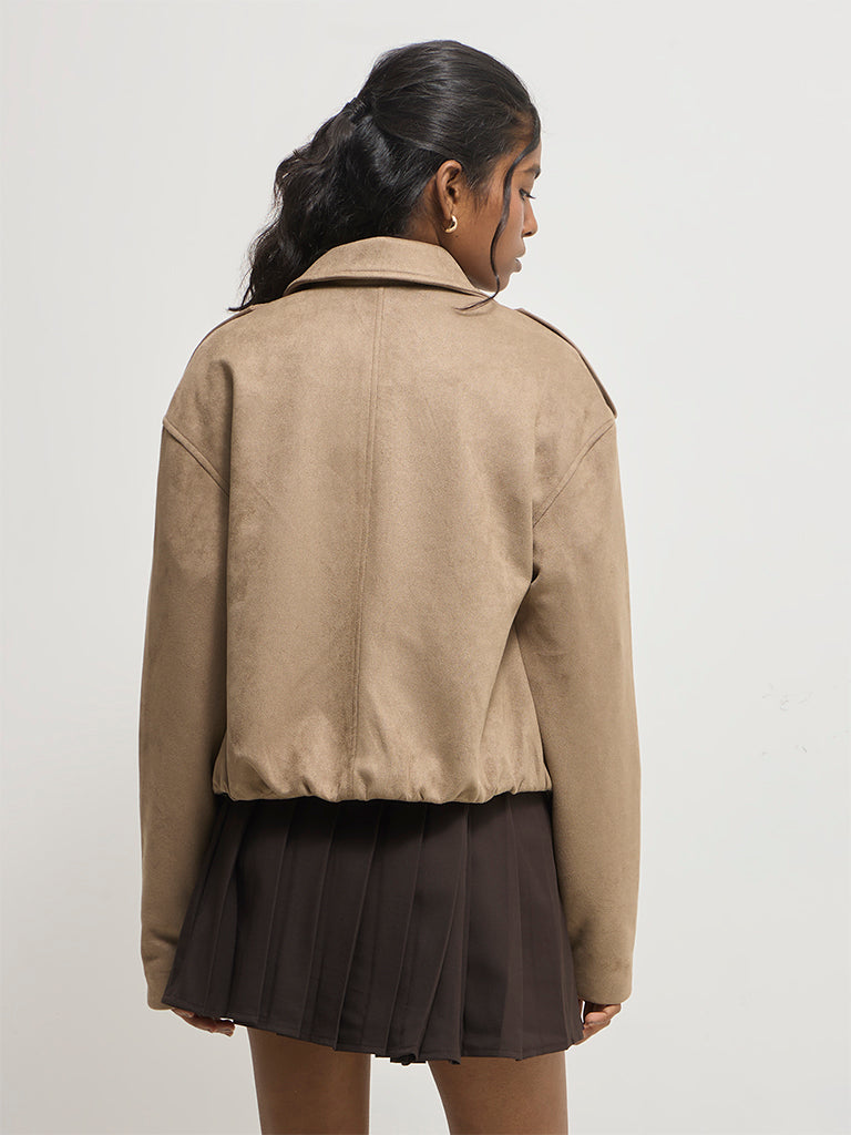 Regular-Fit Suede Jacket