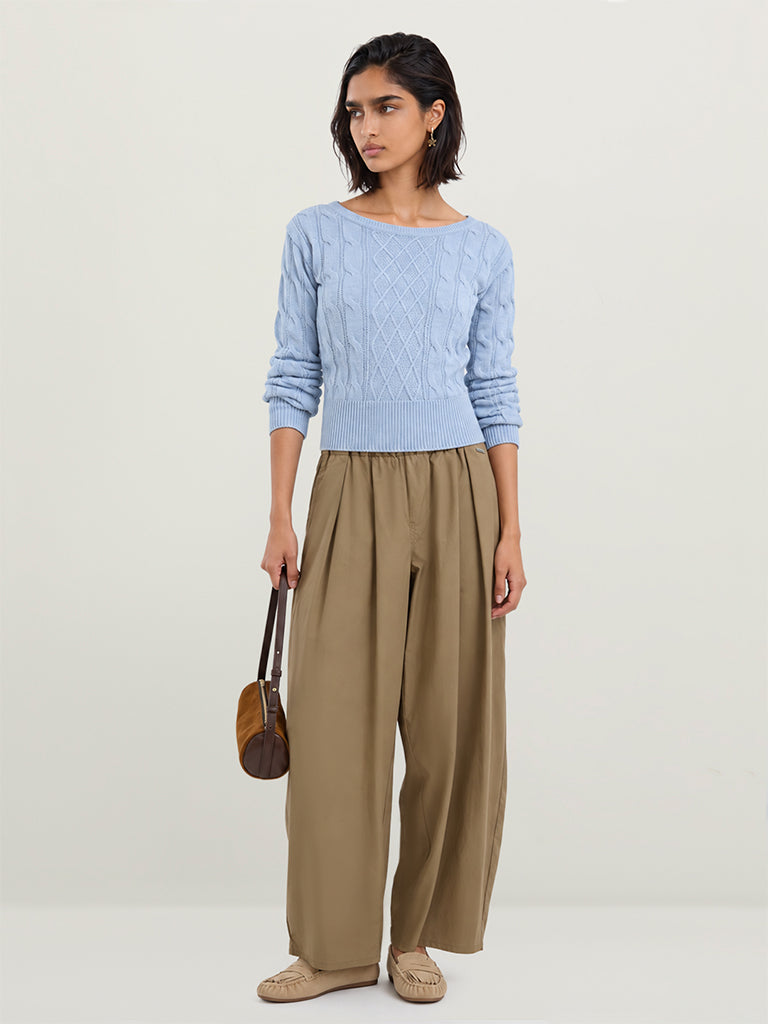 Fitted Knit-Textured Sweater