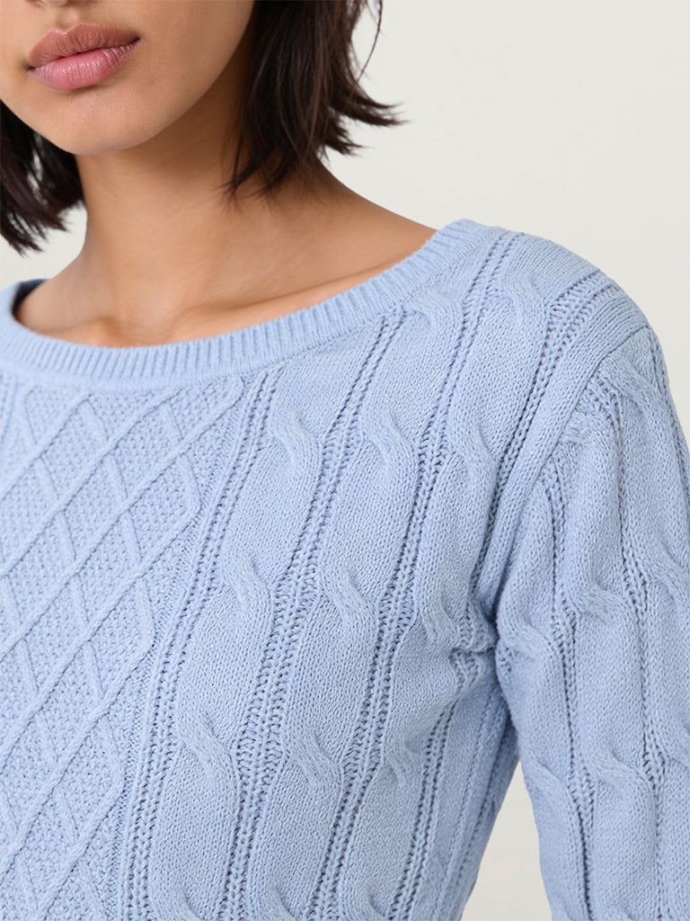 Fitted Knit-Textured Sweater