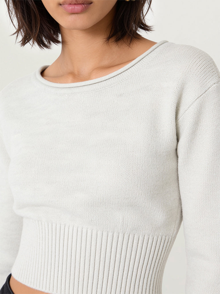 Fitted Knit-Textured Sweater