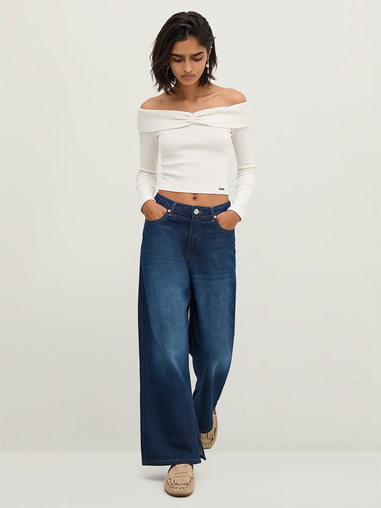 Fitted Off-Shoulder Top