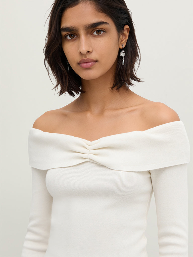 Fitted Off-Shoulder Top