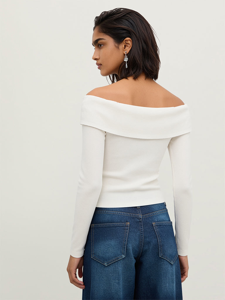 Fitted Off-Shoulder Top