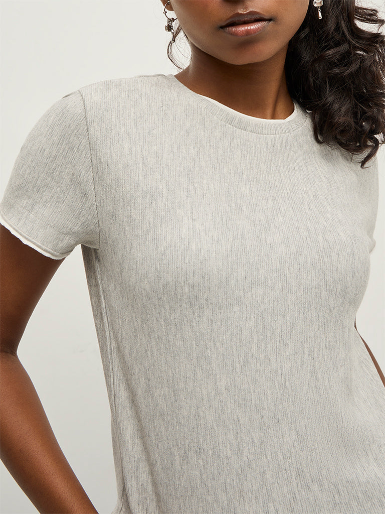 Melange Fitted T-Shirt