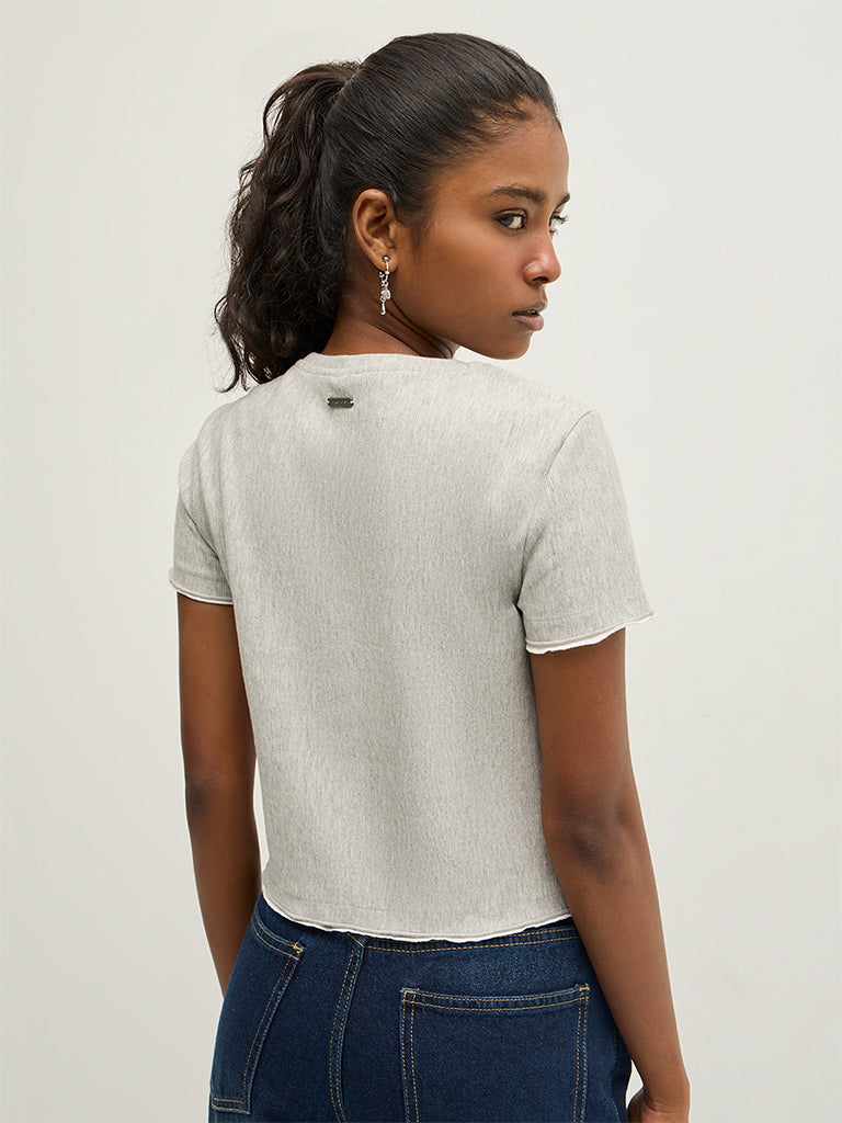 Melange Fitted T-Shirt