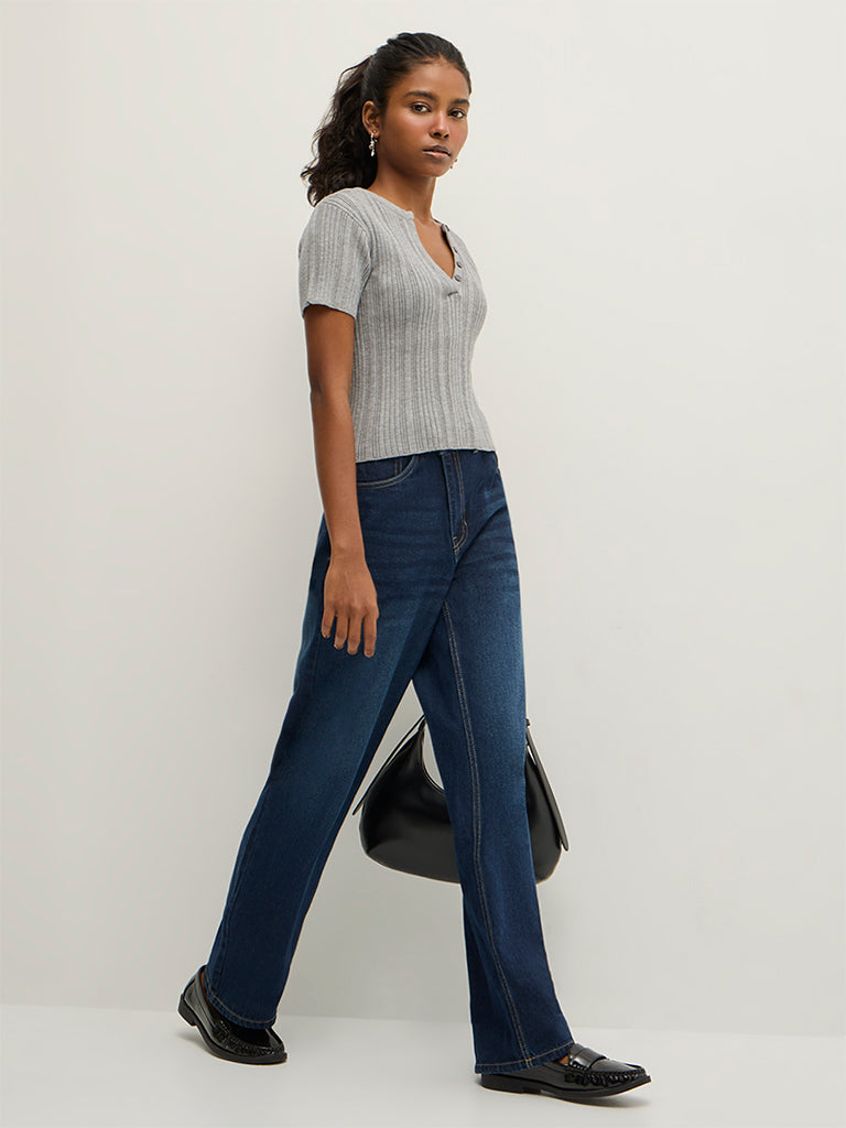 Fitted Ribbed T-Shirt