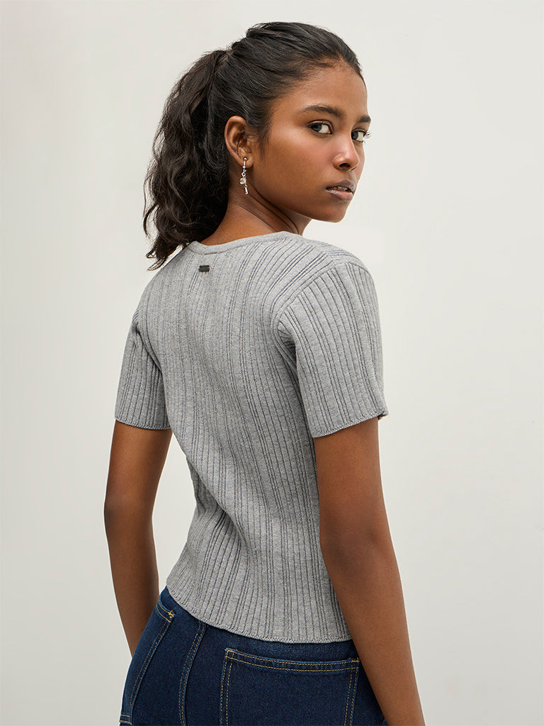 Fitted Ribbed T-Shirt