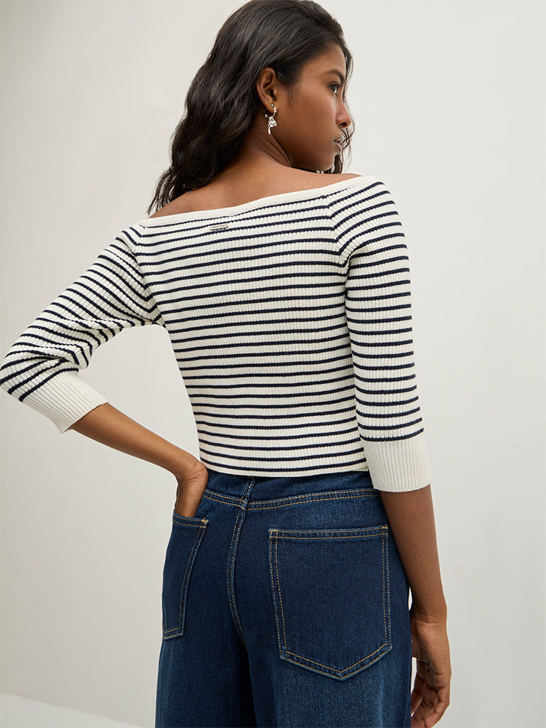 Striped Off-Shoulder Top