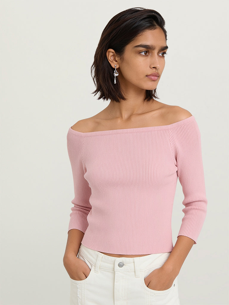 Fitted Off-Shoulder Top