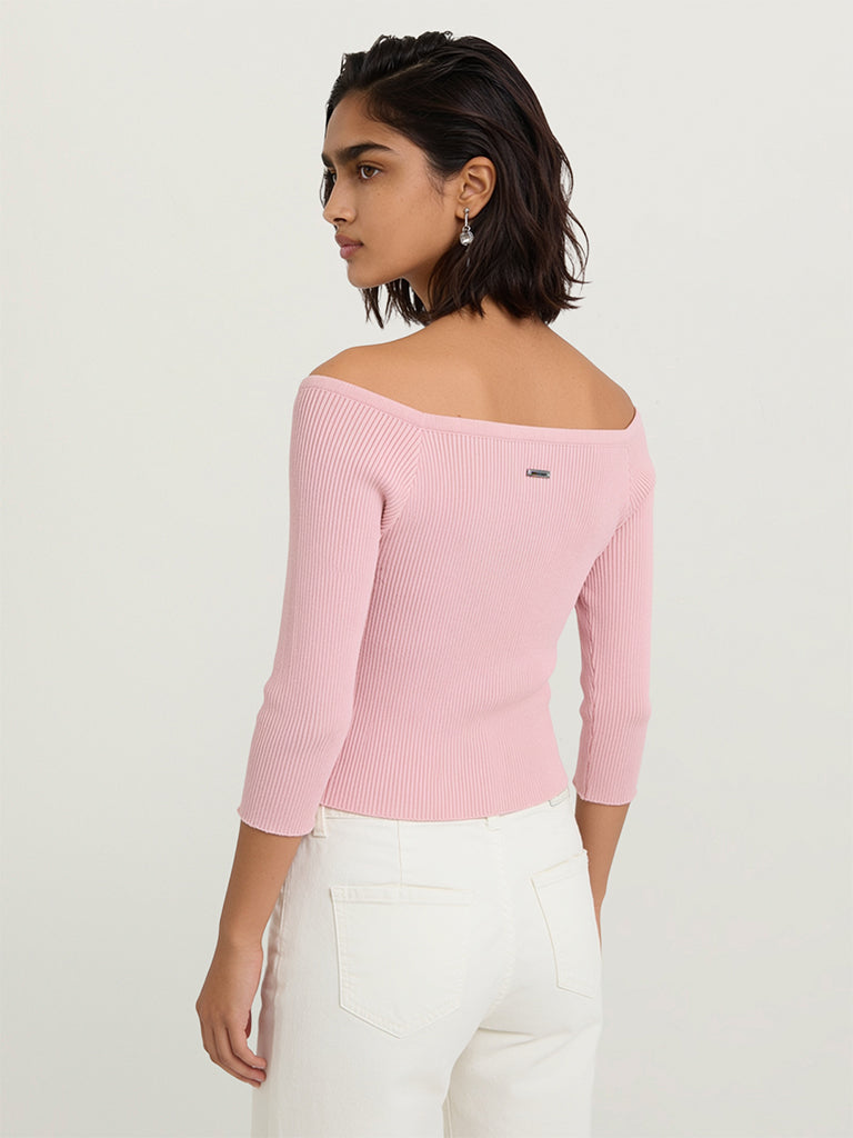 Fitted Off-Shoulder Top