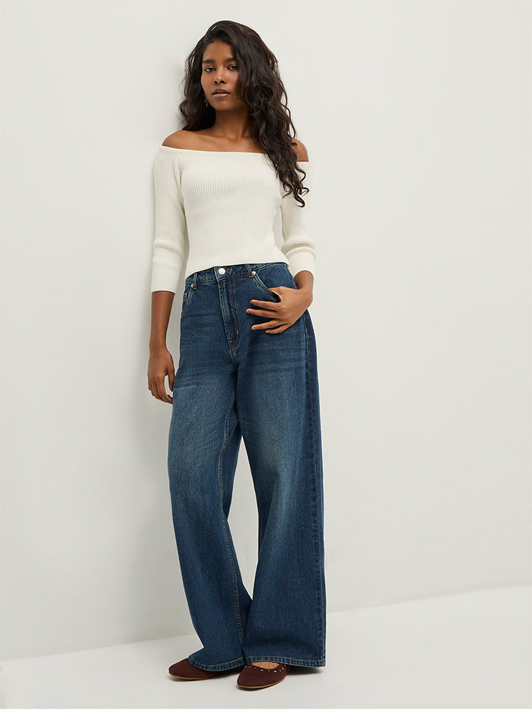 Off-Shoulder Fitted Top