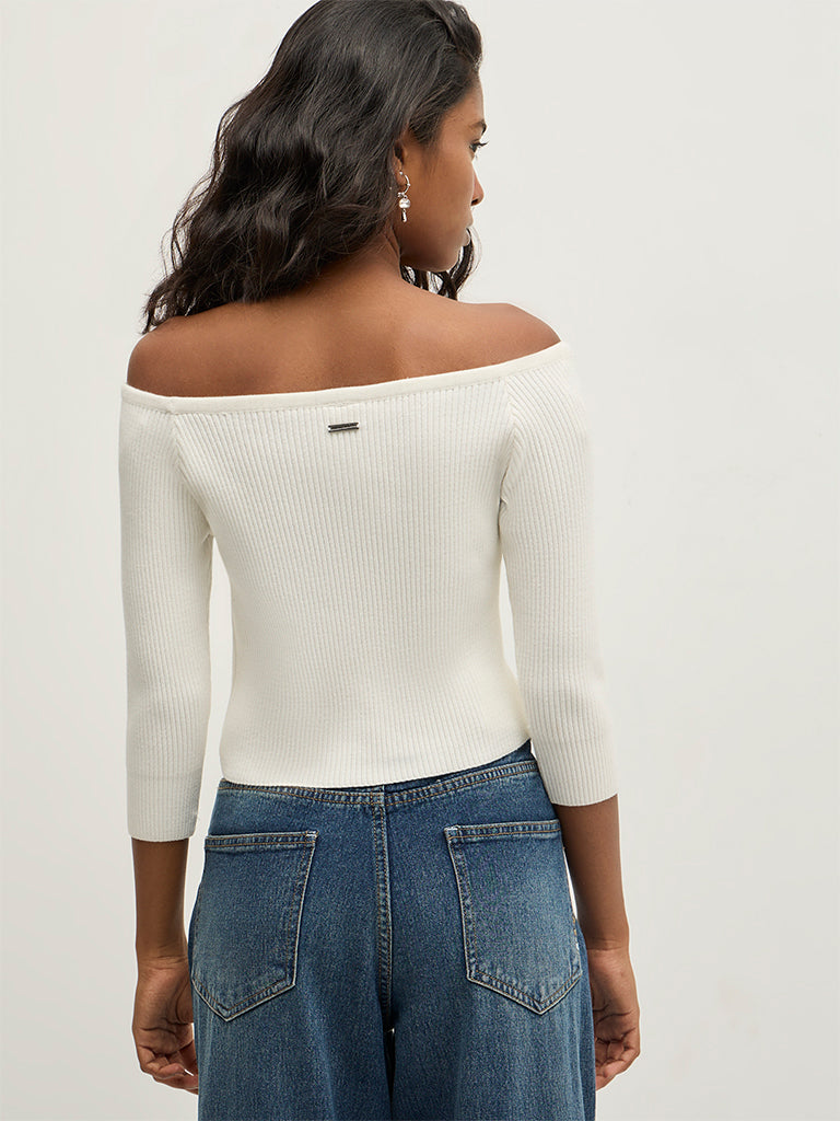 Off-Shoulder Fitted Top