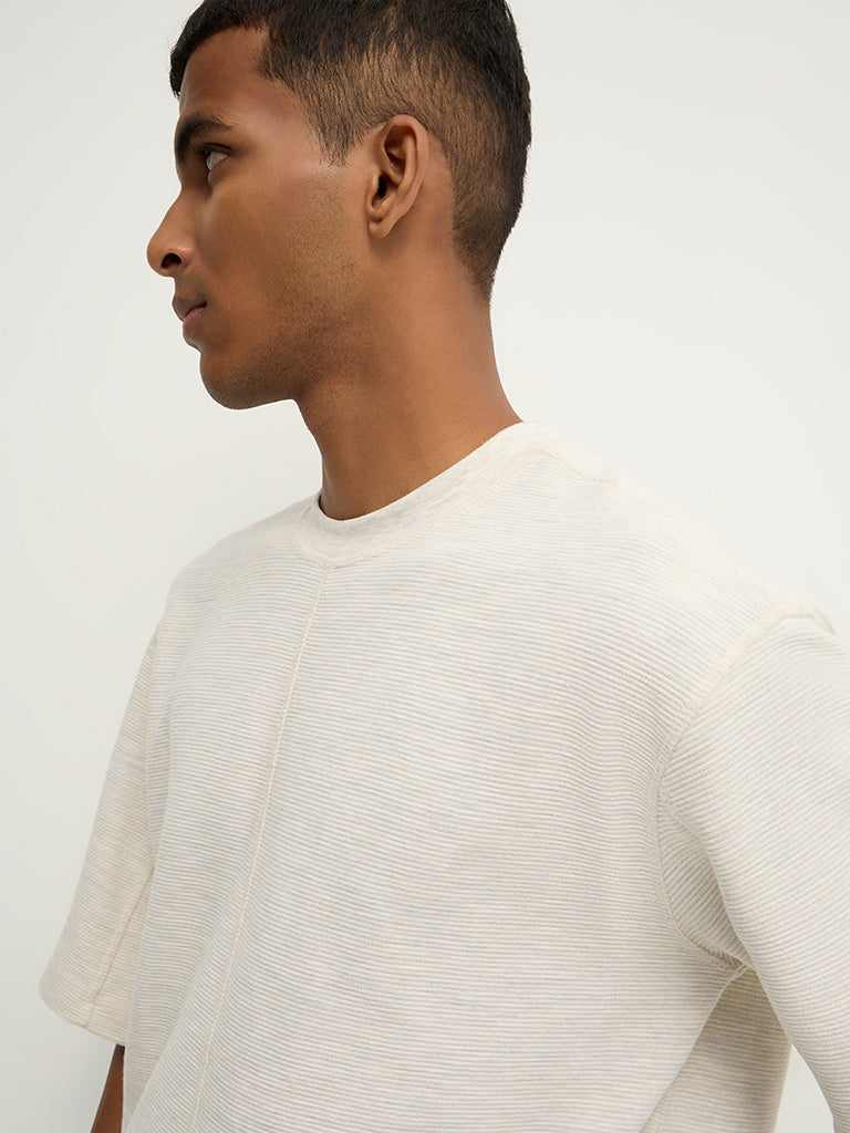 Boxy-Fit Knitted T-Shirt