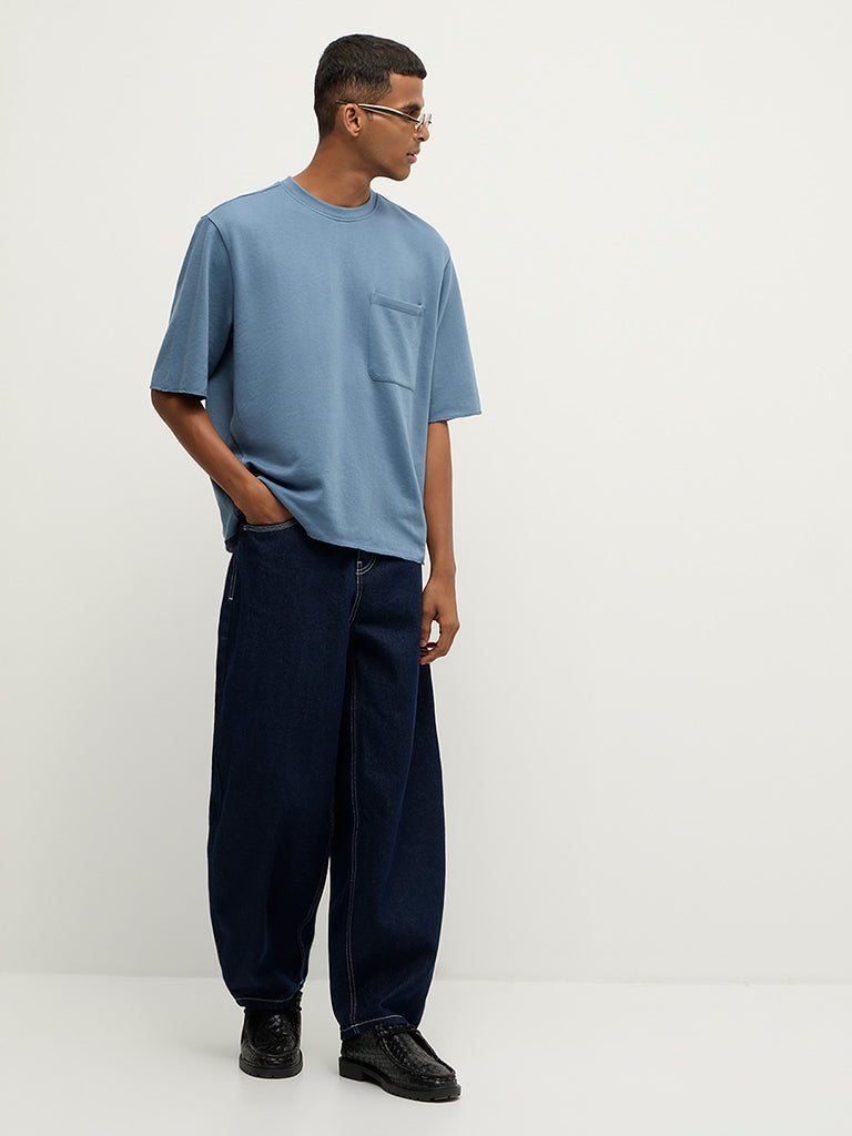Boxy-Fit Knitted T-Shirt