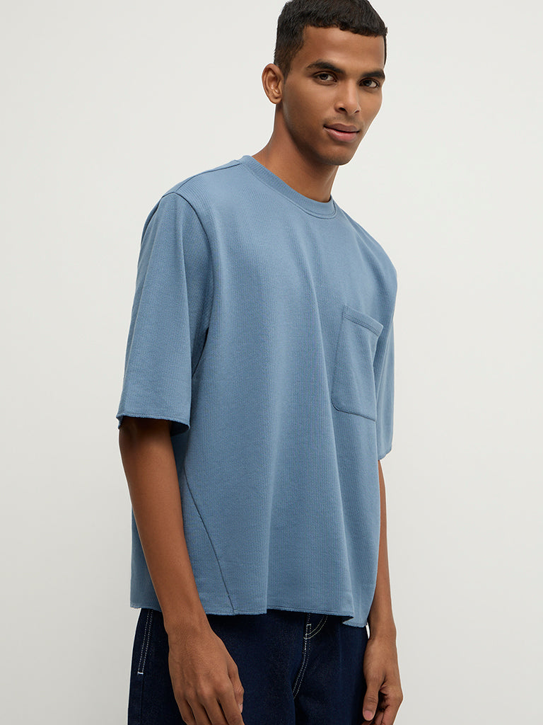 Boxy-Fit Knitted T-Shirt