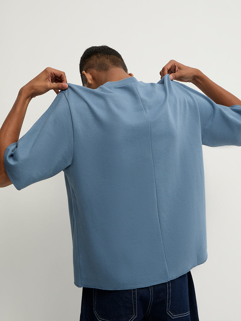 Boxy-Fit Knitted T-Shirt
