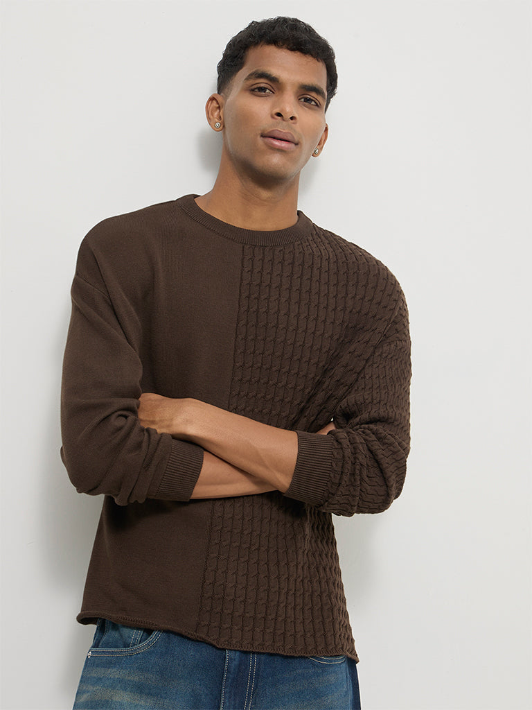 Regular-Fit Cable-Knit Sweater