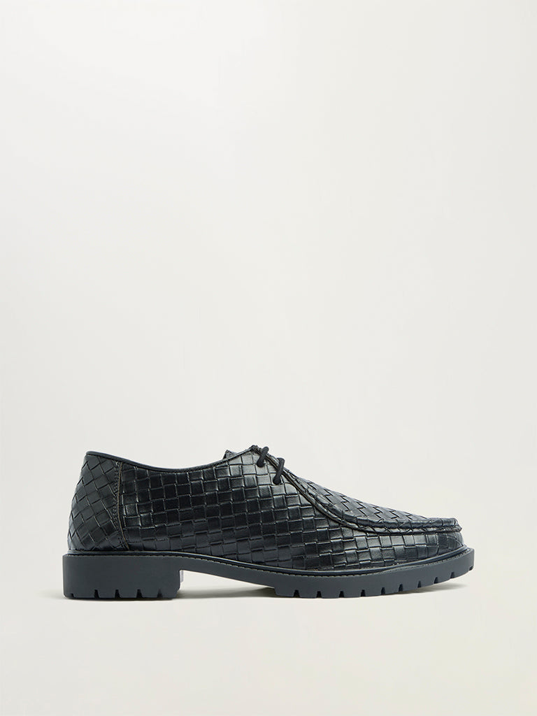 Woven Lace-Up Shoes