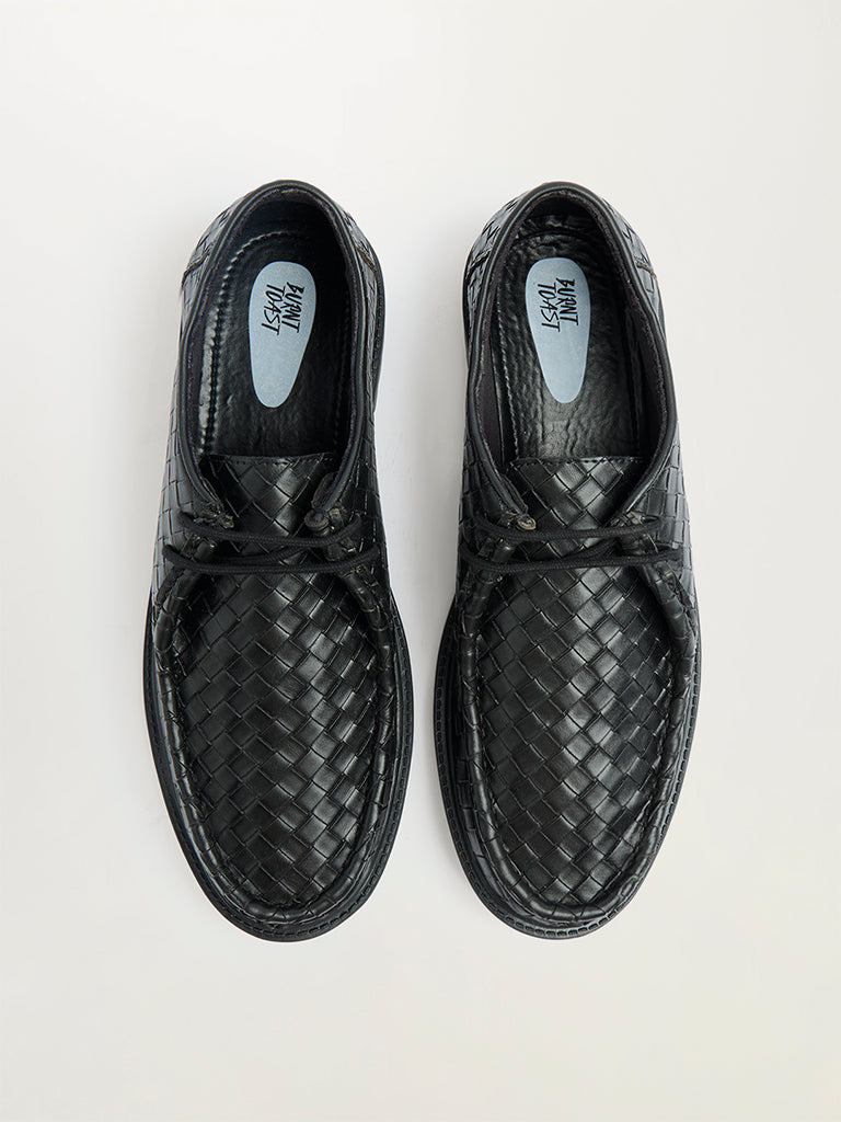 Woven Lace-Up Shoes