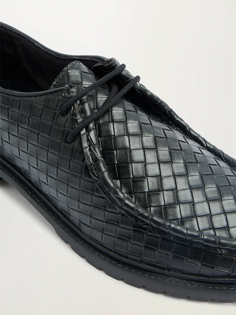 Woven Lace-Up Shoes