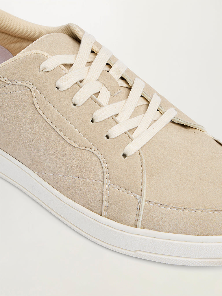 Lace-Up Suede Sneakers