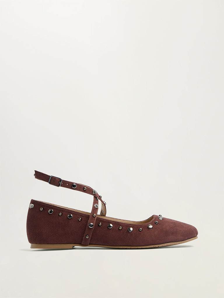 Studded Suede Flats