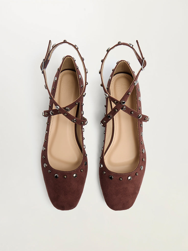 Studded Suede Flats