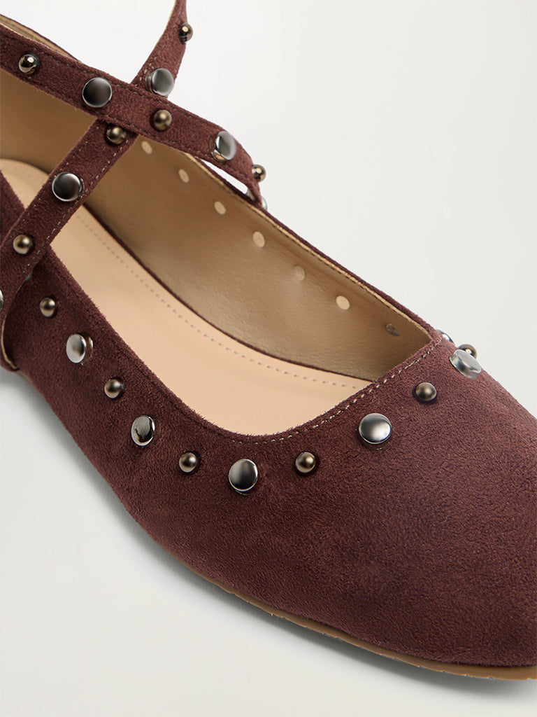 Studded Suede Flats