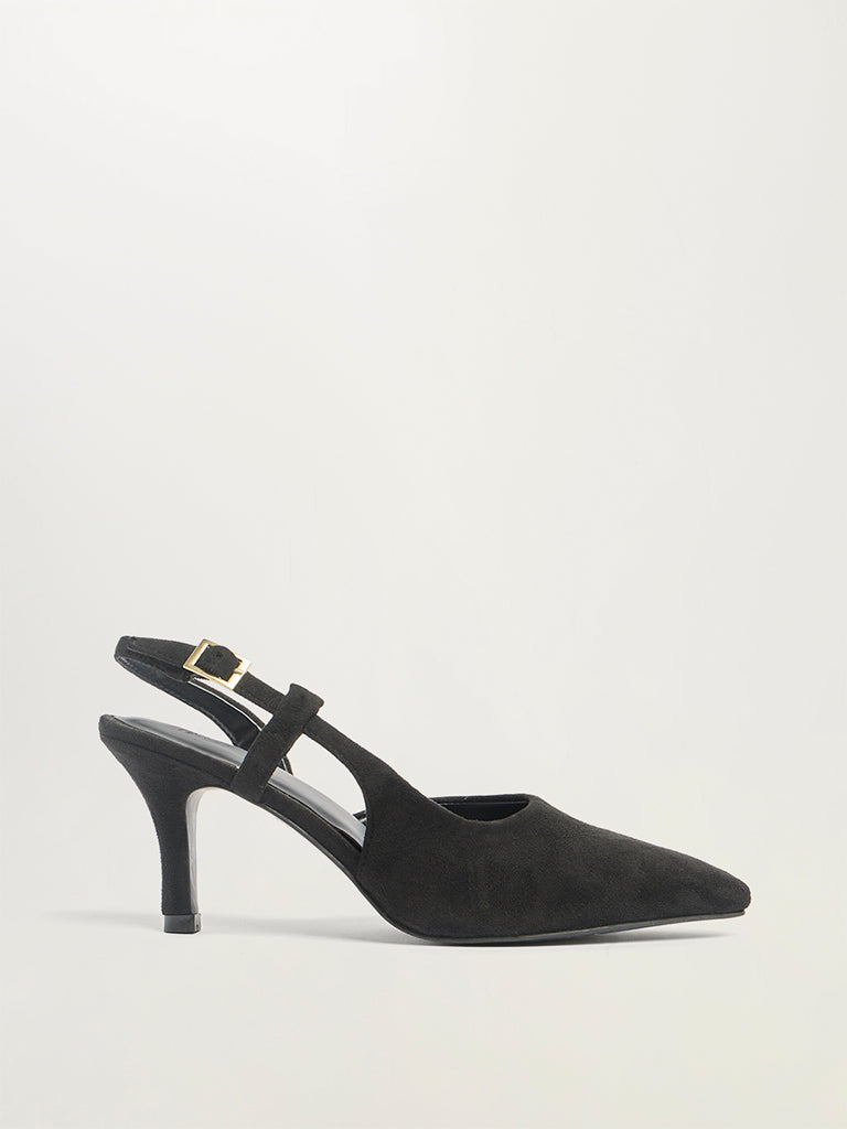 Slingback Suede Heels
