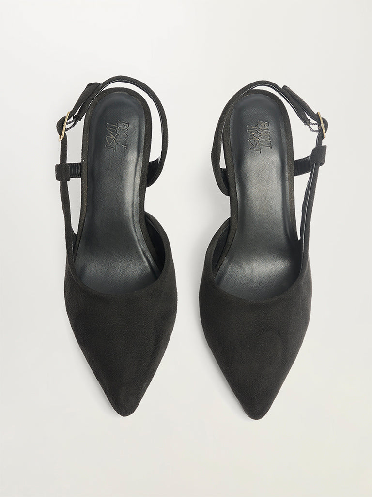 Slingback Suede Heels