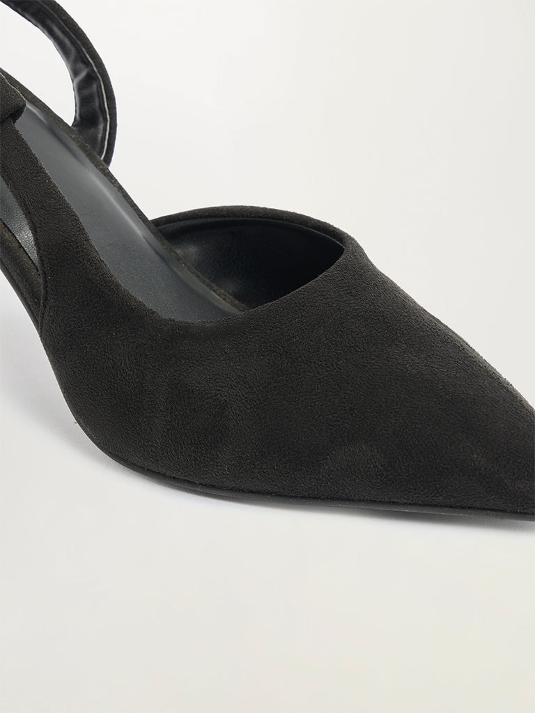 Slingback Suede Heels