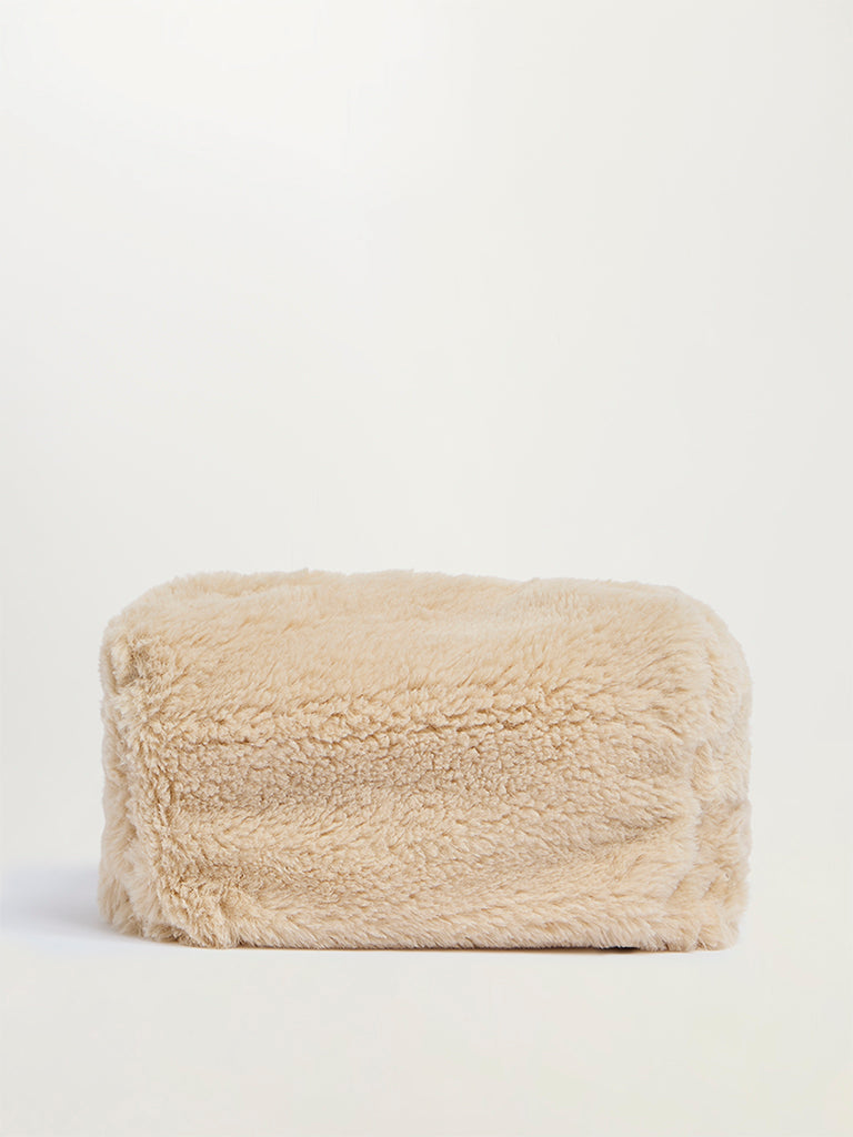 Teddy Bear Faux Fur Pouch