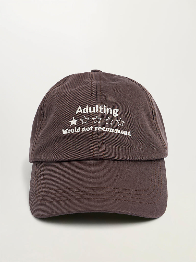 Typographic Cotton Twill Cap