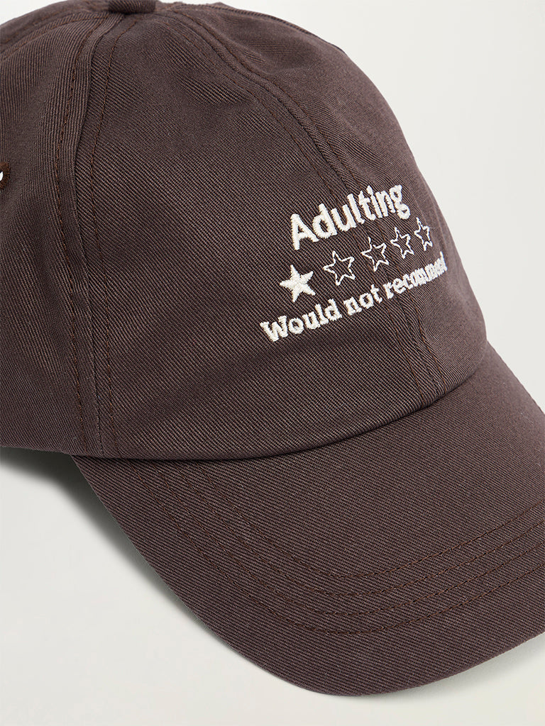 Typographic Cotton Twill Cap