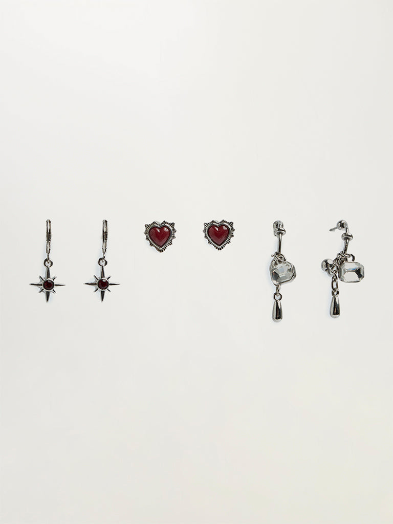 Mixed Charm Earring Set
