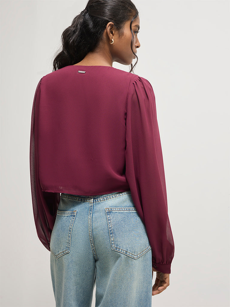 Regular-Fit Ruffled Blouse