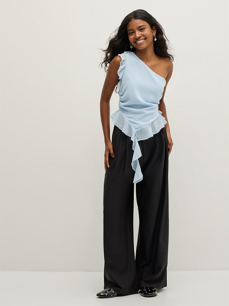 One-Shoulder Ruffled Top