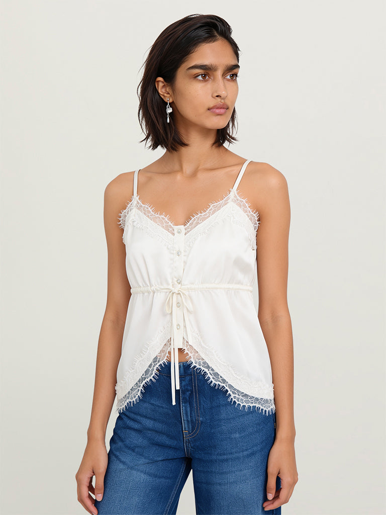 Lace-Detailed Top