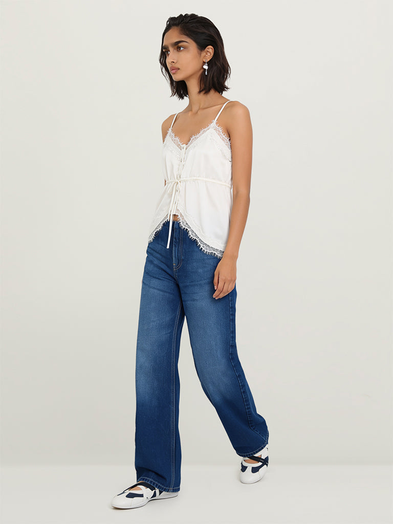 Lace-Detailed Top