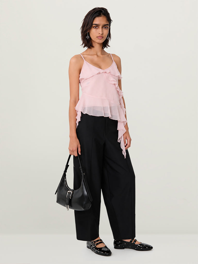Regular-Fit Ruffled Top