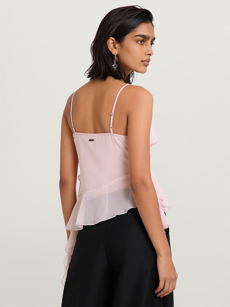 Regular-Fit Ruffled Top