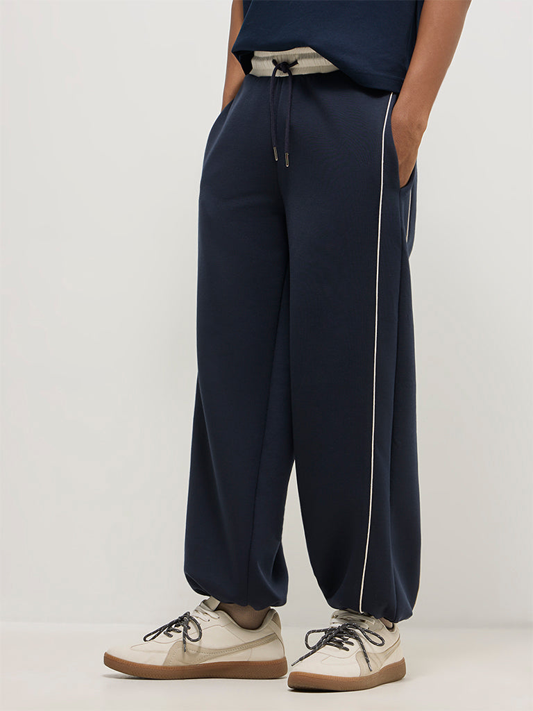 Wide-Leg Track Pants