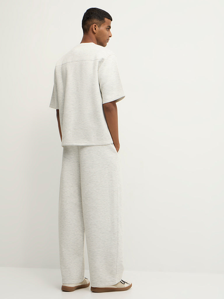 Baggy-Fit Melange Pants