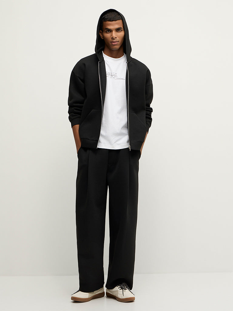 Boxy-Fit Zip-Up Hoodie