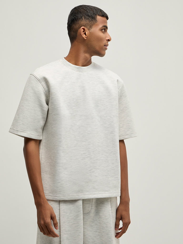 Boxy-Fit Melange T-Shirt