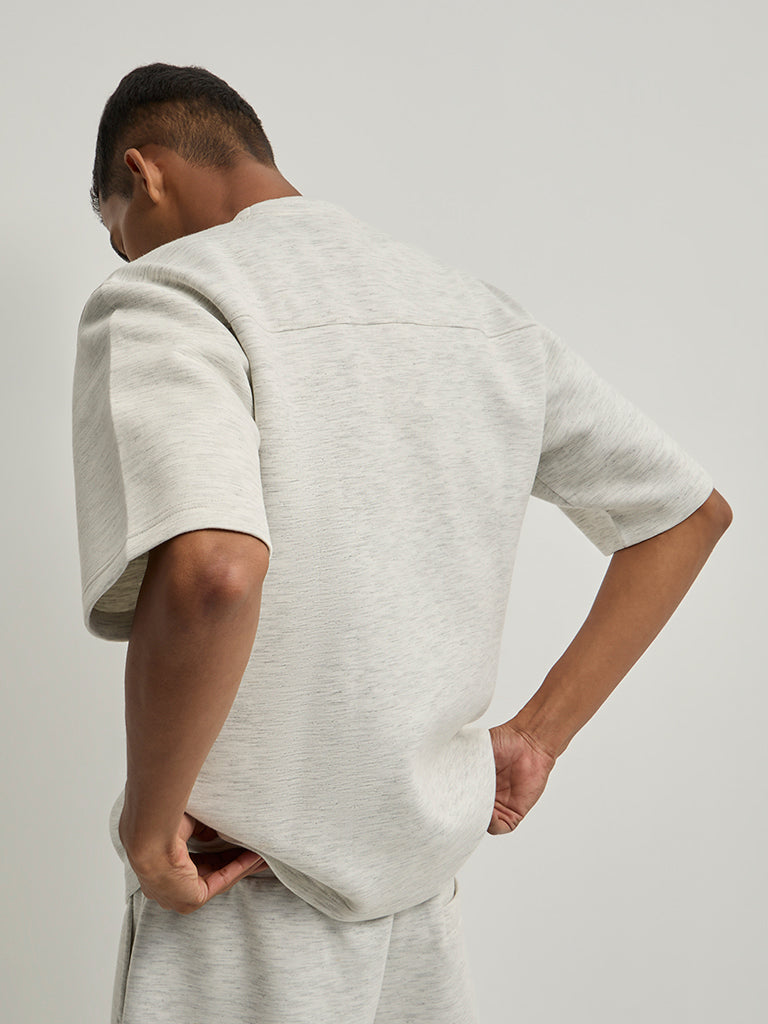 Boxy-Fit Melange T-Shirt