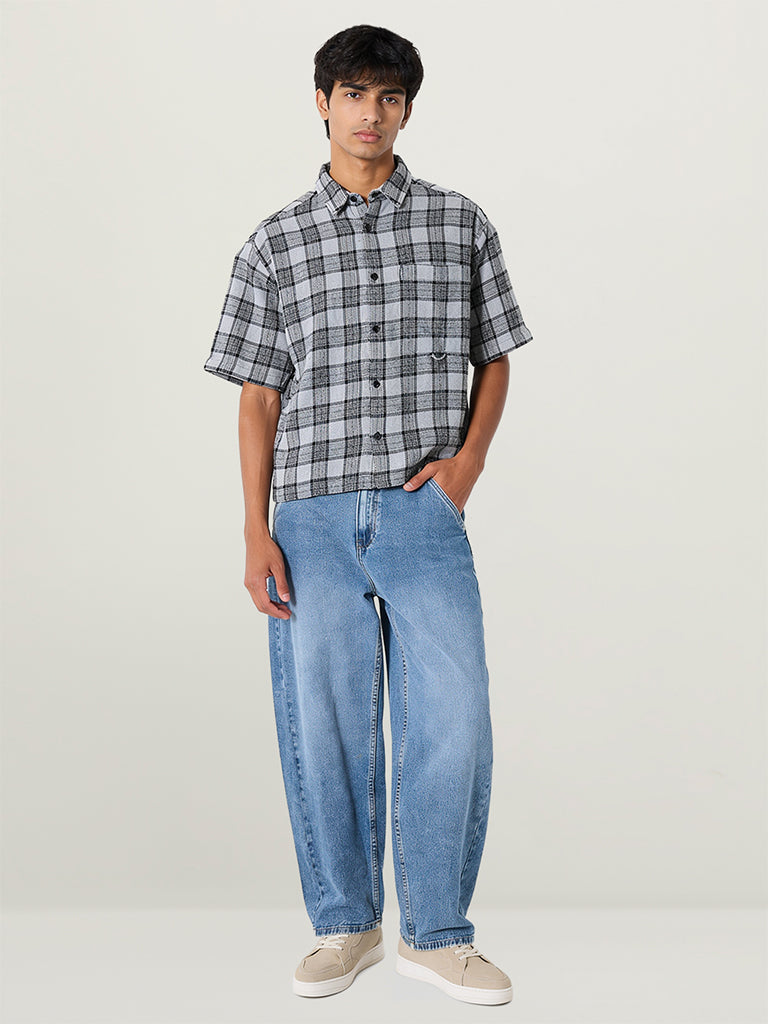 Boxy-Fit Check Shirt