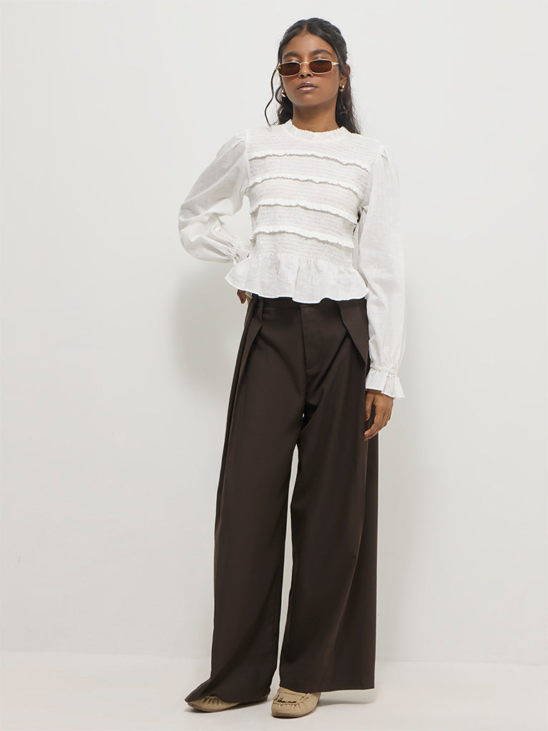 Regular-Fit Smocked Top