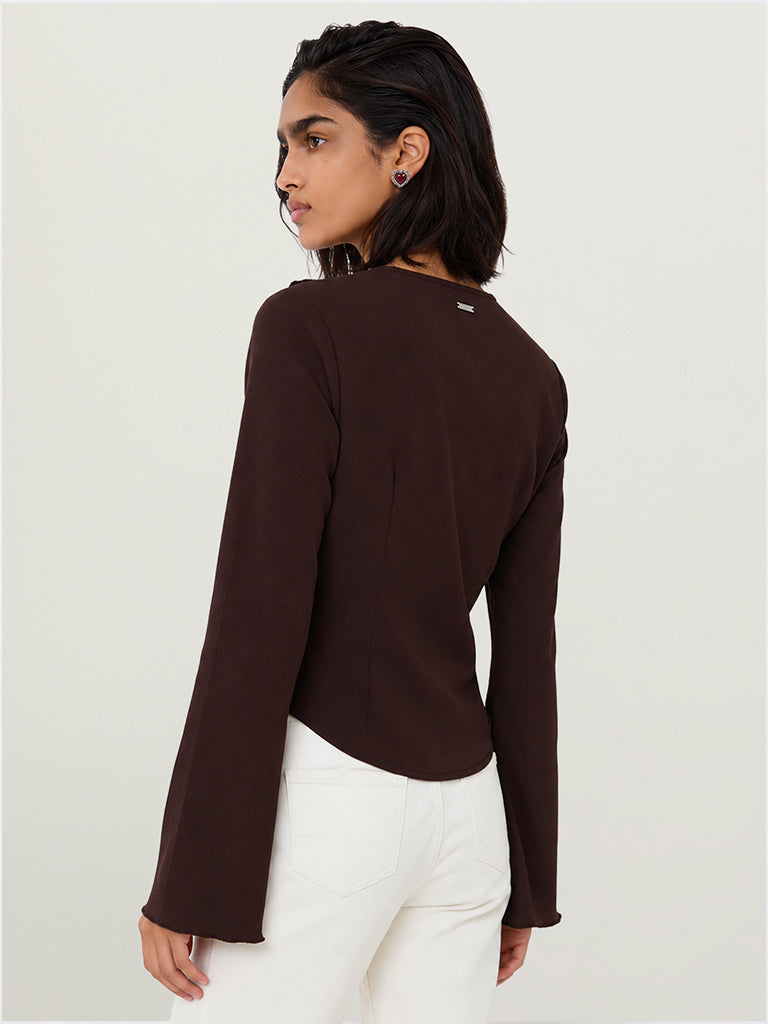 Regular-Fit Ruffled Blouse