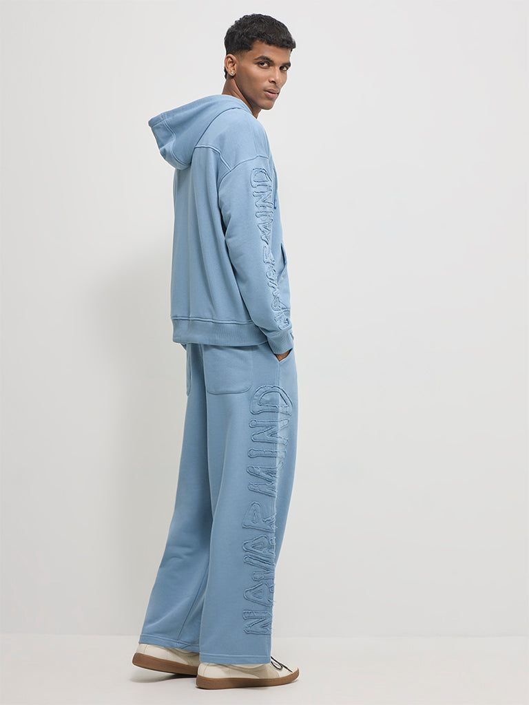 Baggy-Fit Typographic Track Pants